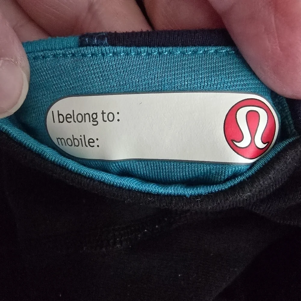 Lululemon Womens Black Cropped Wider Leg Yoga Pants Colorful Waistband Size 6
